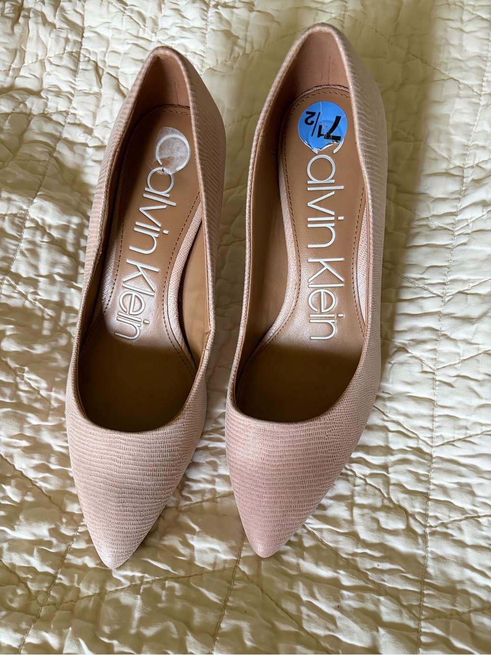 Calvin Klein Nude Pointed-Toe Pumps